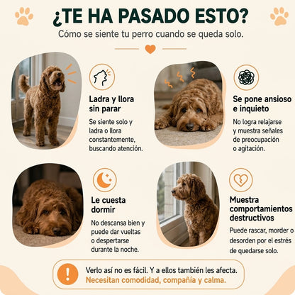 Peluche con Latido Real para Perros - Menos Ansiedad, Más Calma